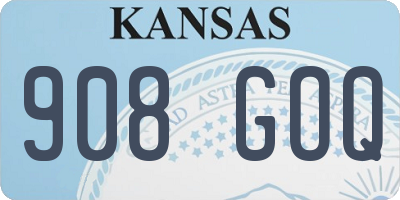 KS license plate 908GOQ