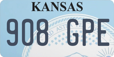 KS license plate 908GPE
