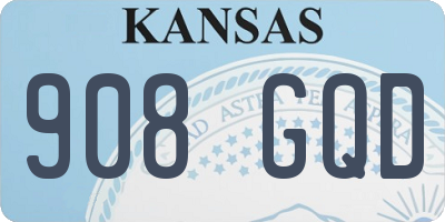 KS license plate 908GQD