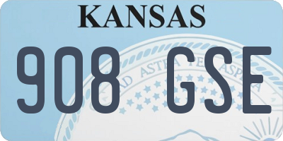 KS license plate 908GSE