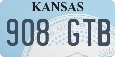 KS license plate 908GTB