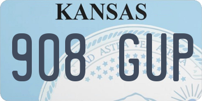 KS license plate 908GUP