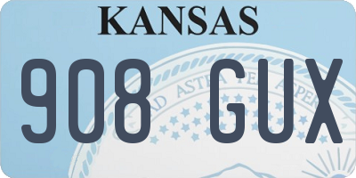 KS license plate 908GUX