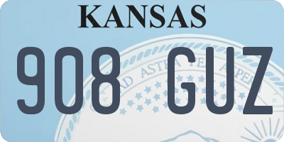 KS license plate 908GUZ