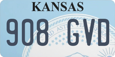KS license plate 908GVD