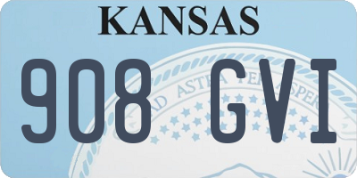 KS license plate 908GVI