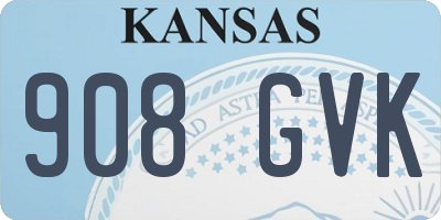 KS license plate 908GVK