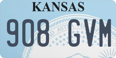 KS license plate 908GVM