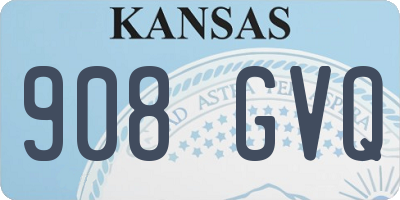 KS license plate 908GVQ