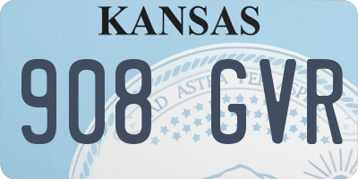 KS license plate 908GVR