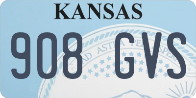 KS license plate 908GVS