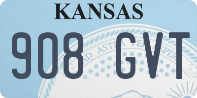 KS license plate 908GVT