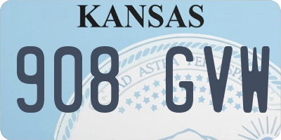 KS license plate 908GVW