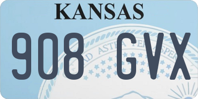 KS license plate 908GVX