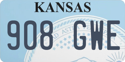 KS license plate 908GWE