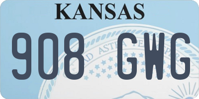 KS license plate 908GWG