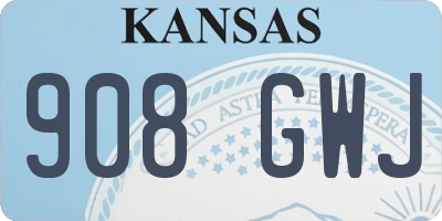 KS license plate 908GWJ