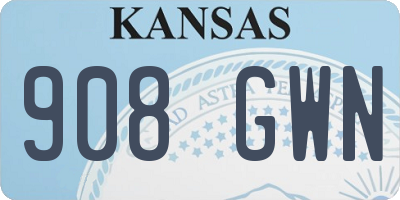 KS license plate 908GWN