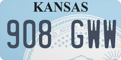 KS license plate 908GWW