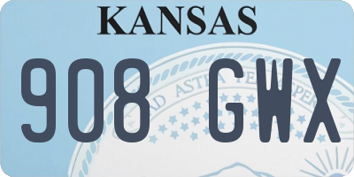 KS license plate 908GWX