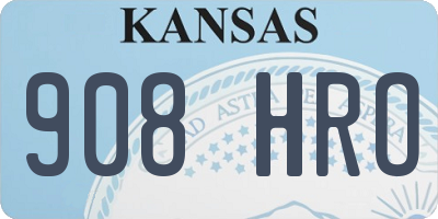 KS license plate 908HRO