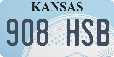 KS license plate 908HSB