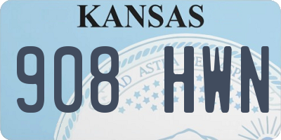 KS license plate 908HWN