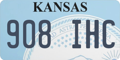 KS license plate 908IHC