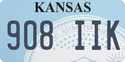 KS license plate 908IIK