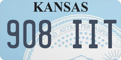 KS license plate 908IIT