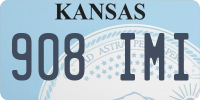 KS license plate 908IMI