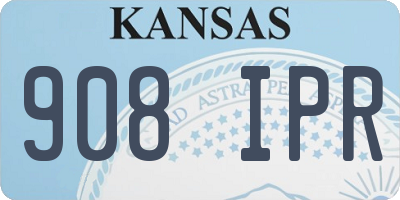 KS license plate 908IPR