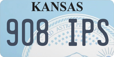 KS license plate 908IPS