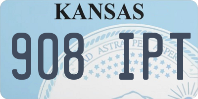 KS license plate 908IPT