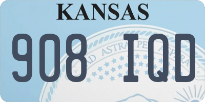 KS license plate 908IQD