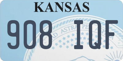 KS license plate 908IQF