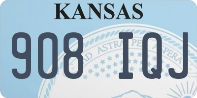 KS license plate 908IQJ