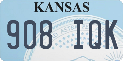 KS license plate 908IQK