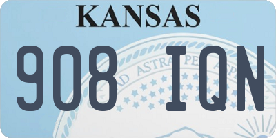 KS license plate 908IQN