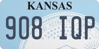 KS license plate 908IQP