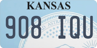 KS license plate 908IQU