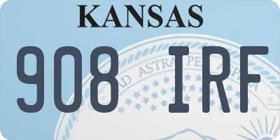 KS license plate 908IRF