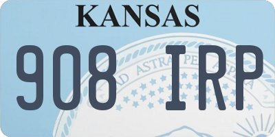 KS license plate 908IRP