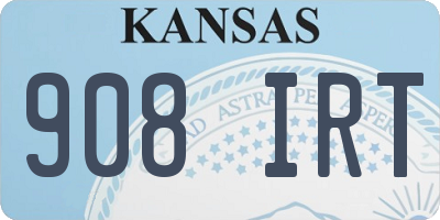 KS license plate 908IRT