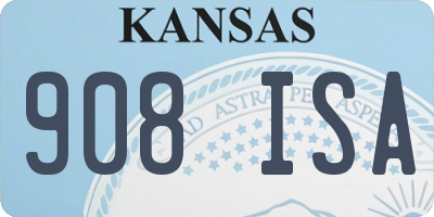 KS license plate 908ISA