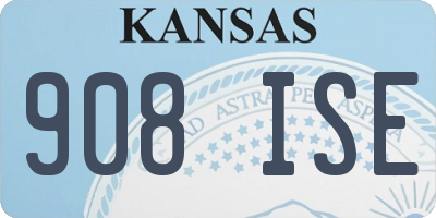 KS license plate 908ISE