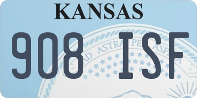 KS license plate 908ISF