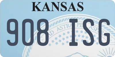 KS license plate 908ISG