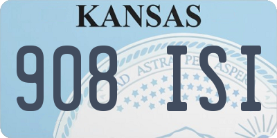 KS license plate 908ISI