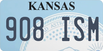 KS license plate 908ISM